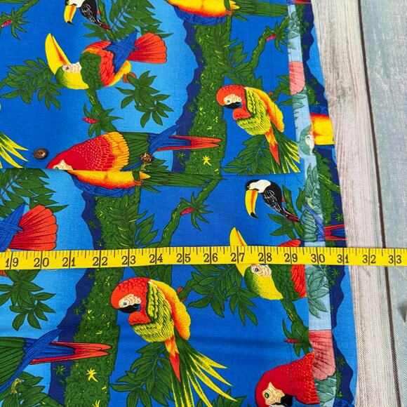 Pacific Legend Hawaiian Shirt 2XL Parrots Tropical Beach Party Luau Tucan Bird - Picture 6 of 8